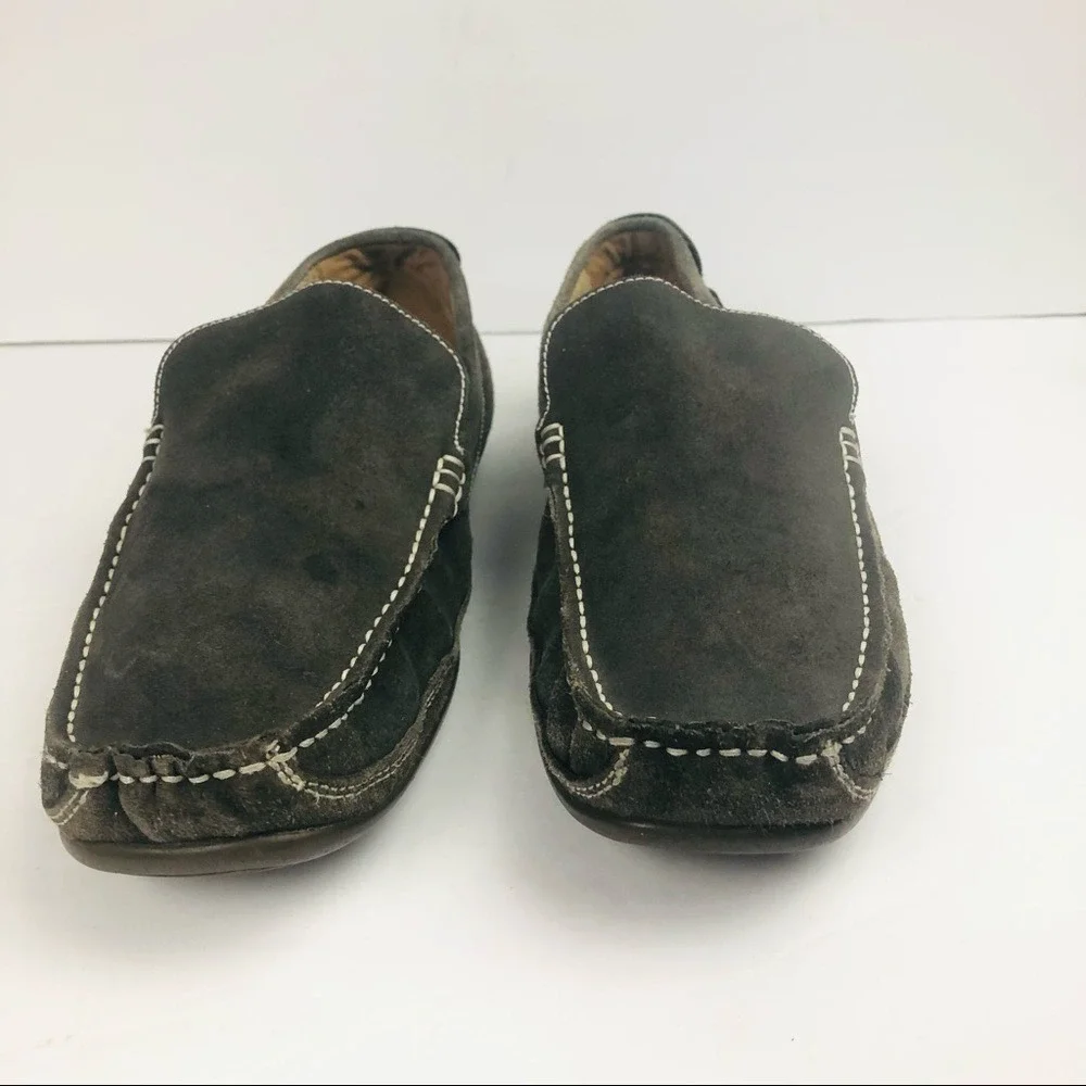 Steve Madden men's gray, loafers Men's Size‎ 9, Leather And Suede